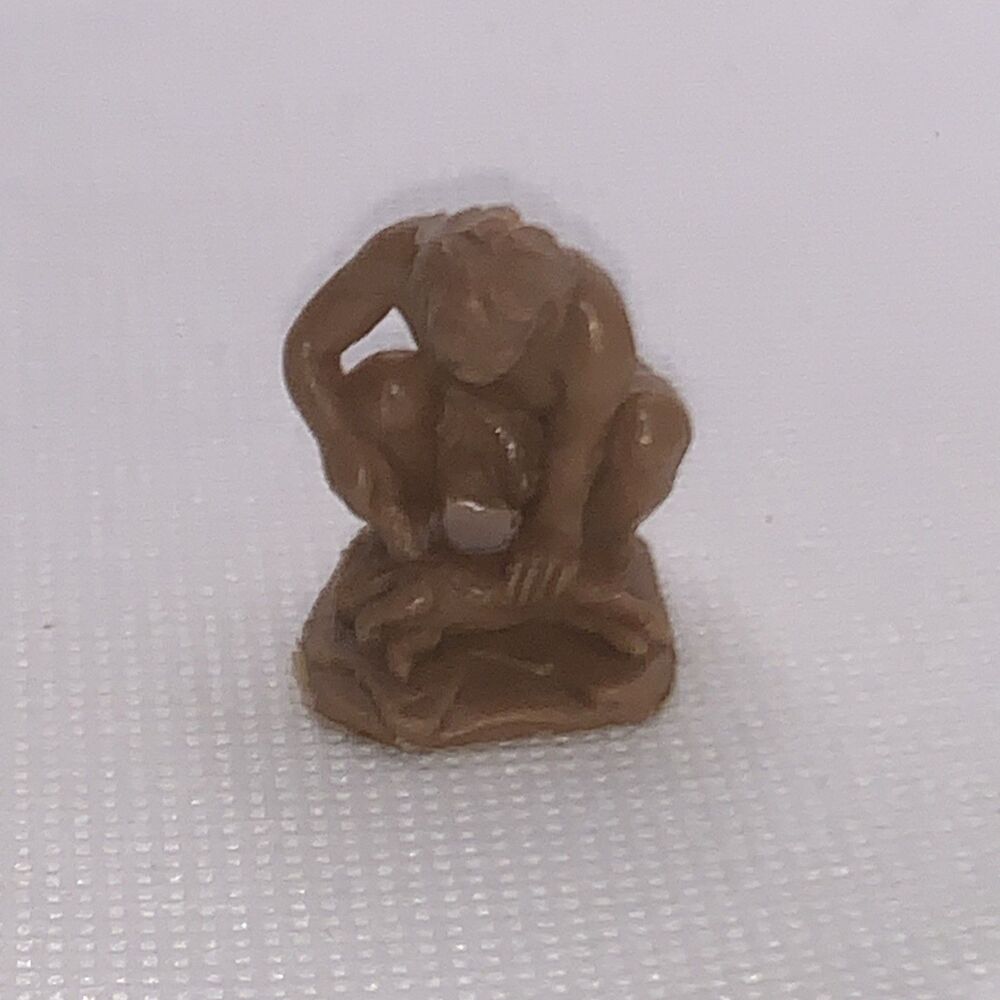 Marx Cavemen 1970s Brown Plastic Dinosaur Playset Caveman
